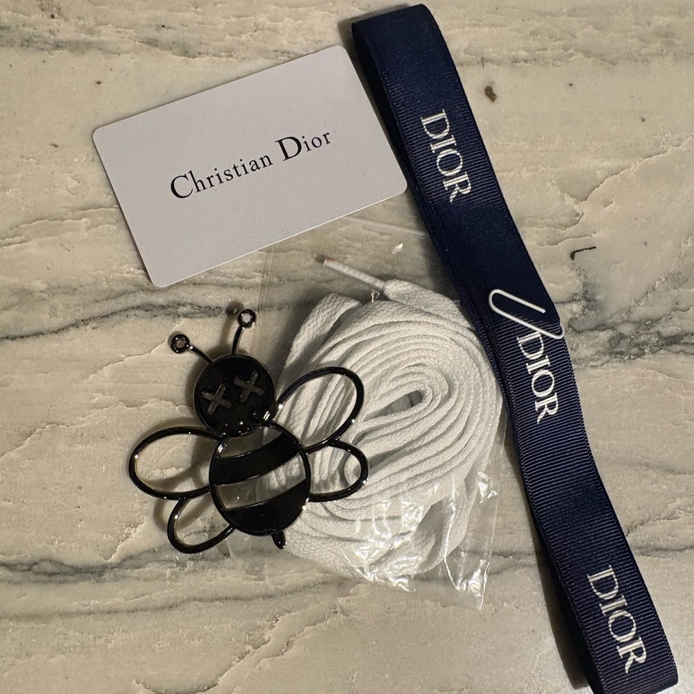 Dior Monogram High-Top Sneakers - Navy and White - Picture 13 of 16